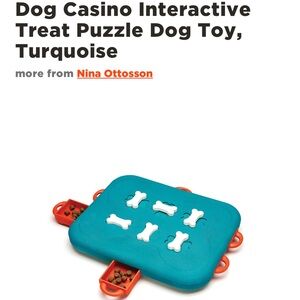 Outward Hound Turquoise and Red Dog Casino Interactive Treat Puzzle Toy